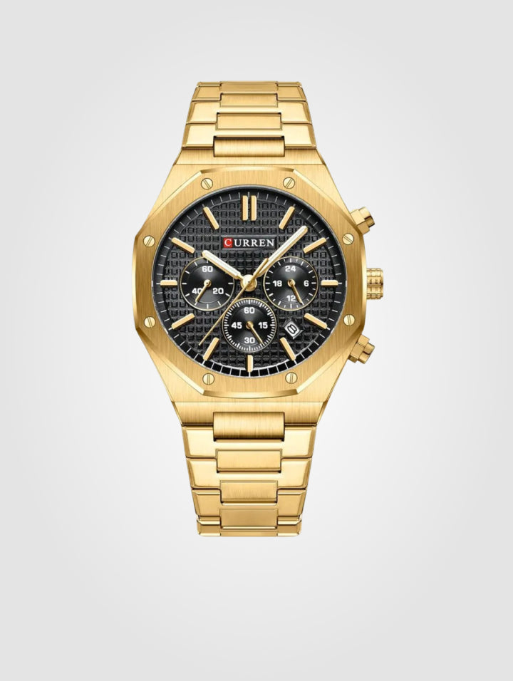 Reloj Curren 8440 Dorado en Acero Inoxidable – Resistente al Agua