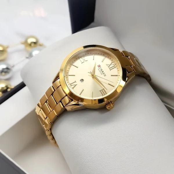 Reloj Curren 9007-Dorado para Mujer – Acero Inoxidable y Resistente al Agua
