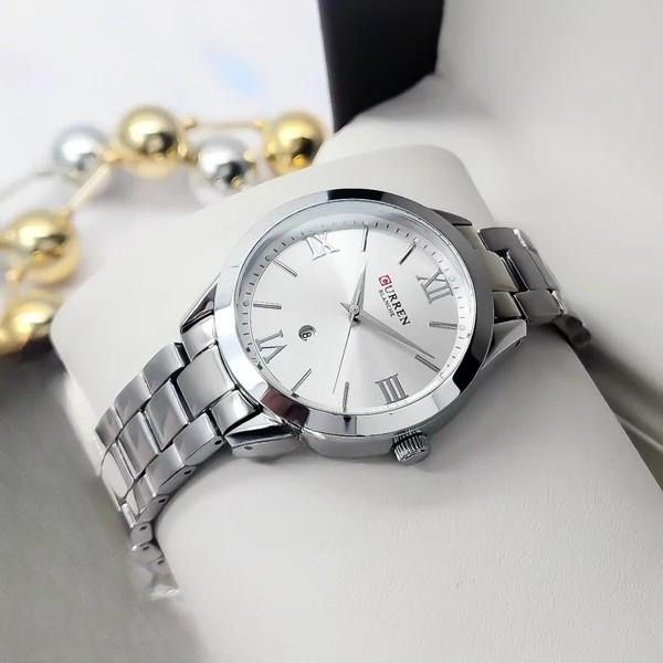 Reloj Curren 9007-Plateado para Mujer – Acero Inoxidable y Resistente al Agua