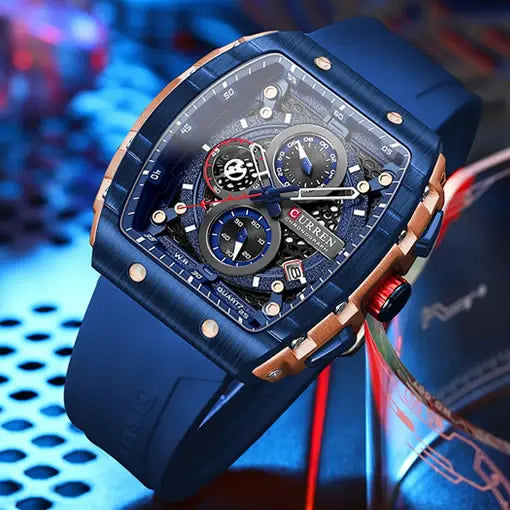 Reloj Curren Deportivo 8442 Azul - Resistente al Agua para Hombre