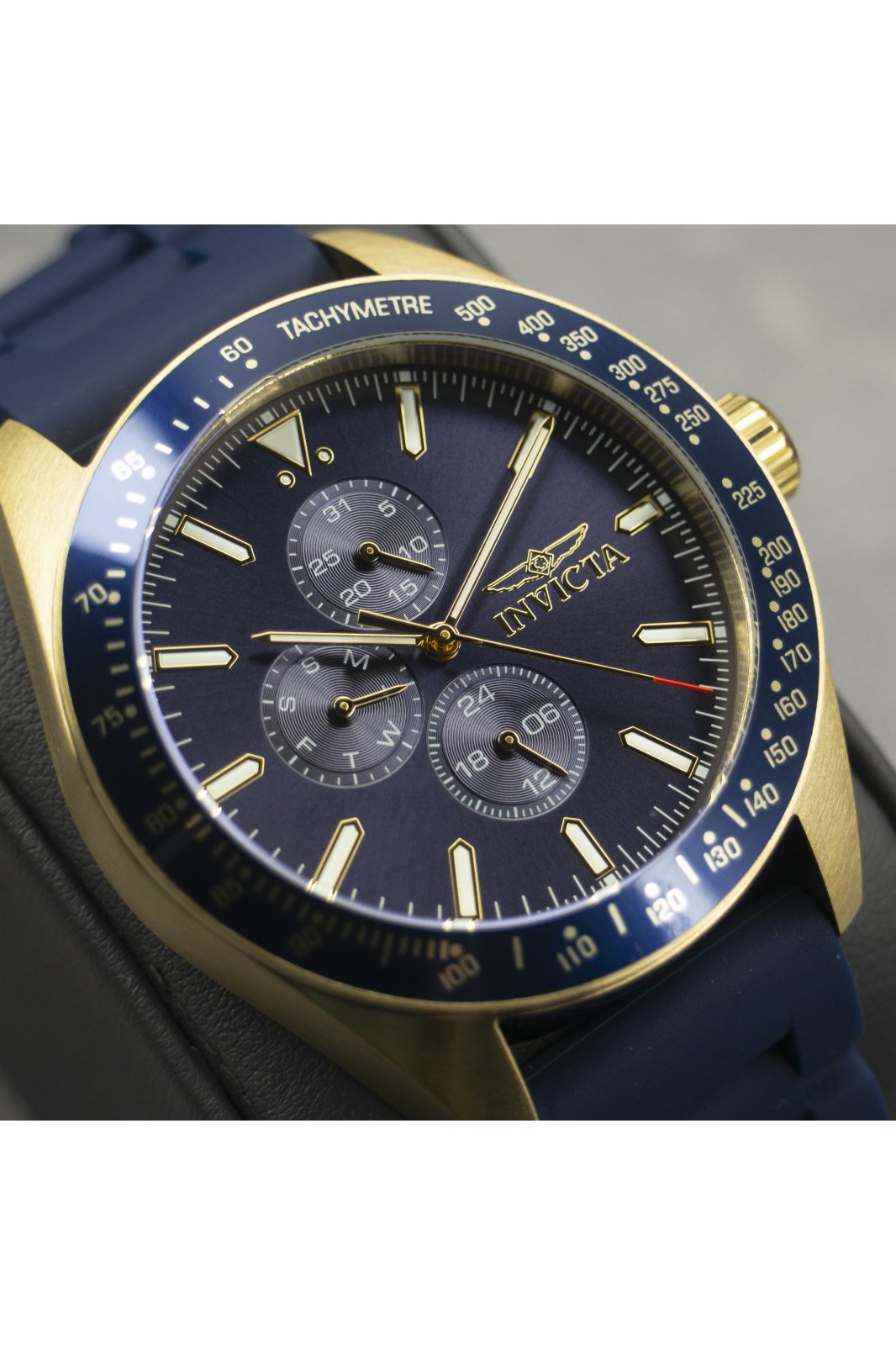 Reloj Invicta Aviator Nomad para hombre - 45 mm, Azul-Dorado (38403)