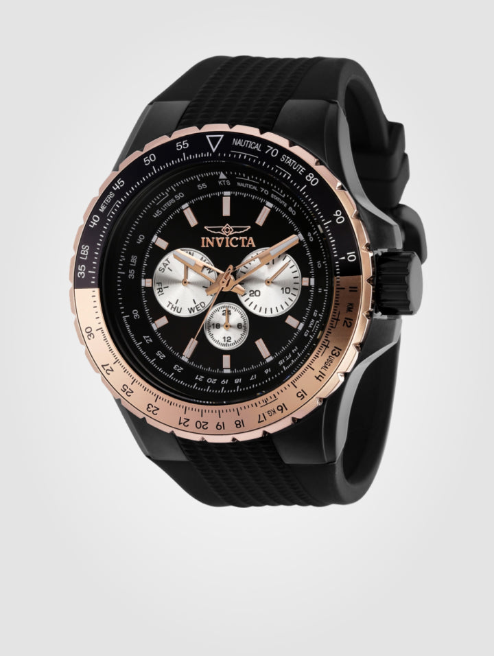 Reloj Invicta Aviator Ref-37032,Cuarzo-50mm, Caballero
