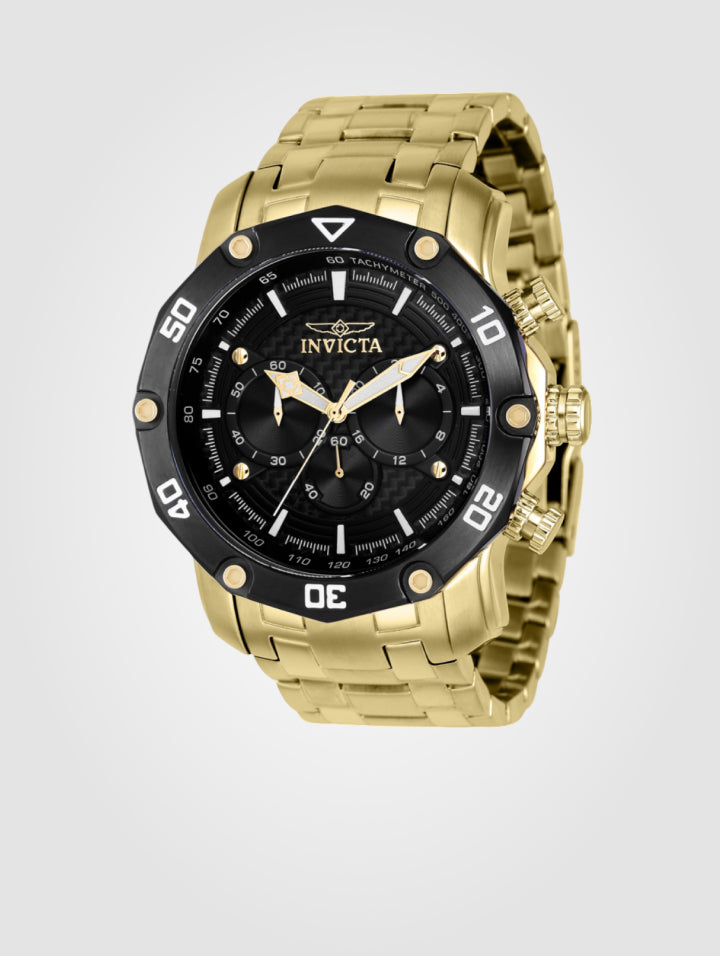 Reloj Invicta Pro Diver para hombre - 50 mm, Dorado. Negro (37725)