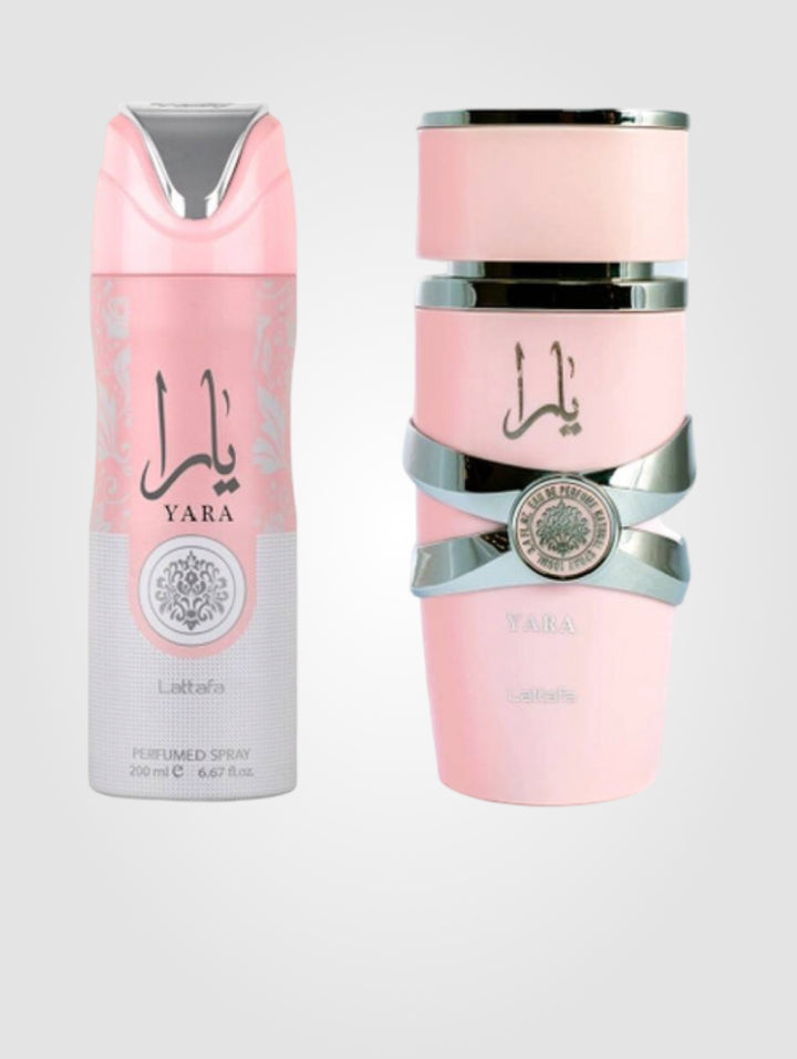 Set Lattafa Yara – Eau de Parfum 100 ml +Desodorante para Mujer