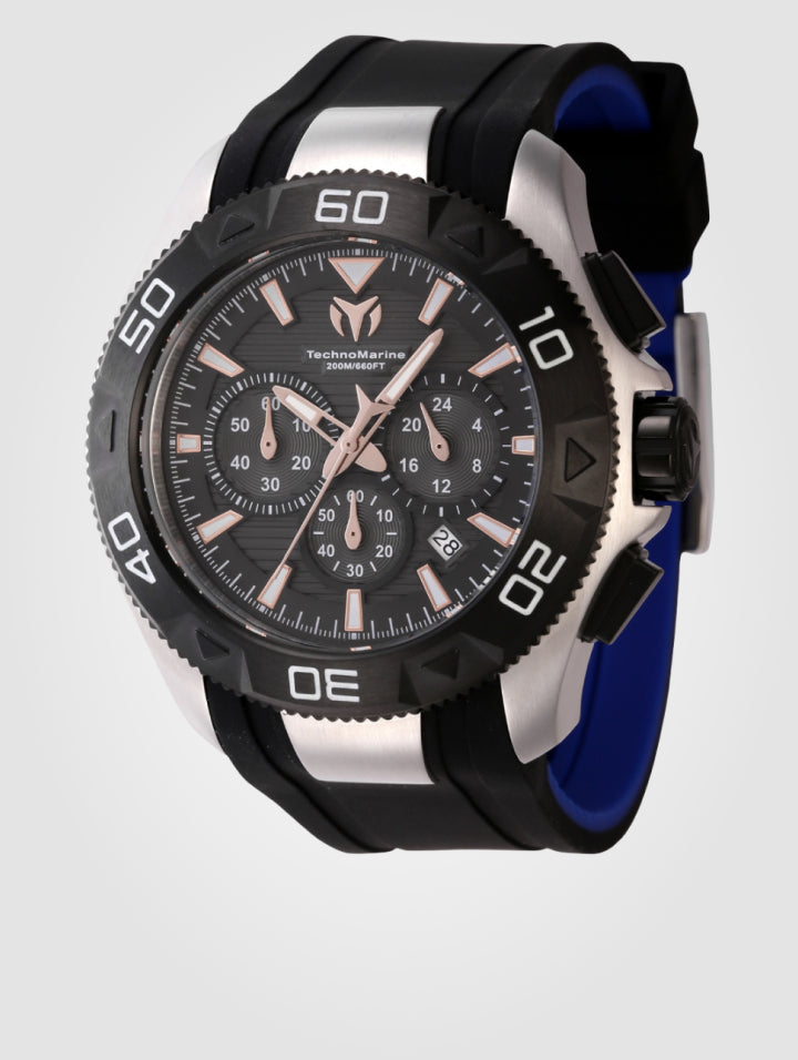Reloj TechnoMarine UF6 para hombre - 48 mm, negro, azul (TM-622002)