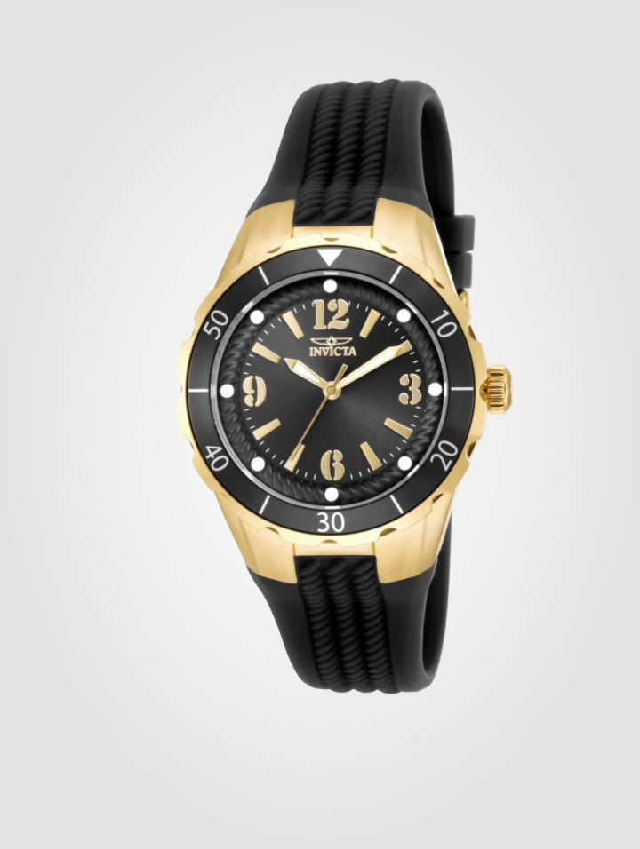Reloj Invicta Angel para Mujer - 38 mm, Negro - Dorado (17486)