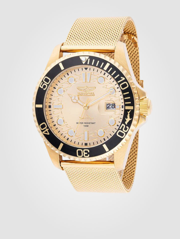Invicta Pro Diver Curve para hombre - 43 mm, dorado (47177)