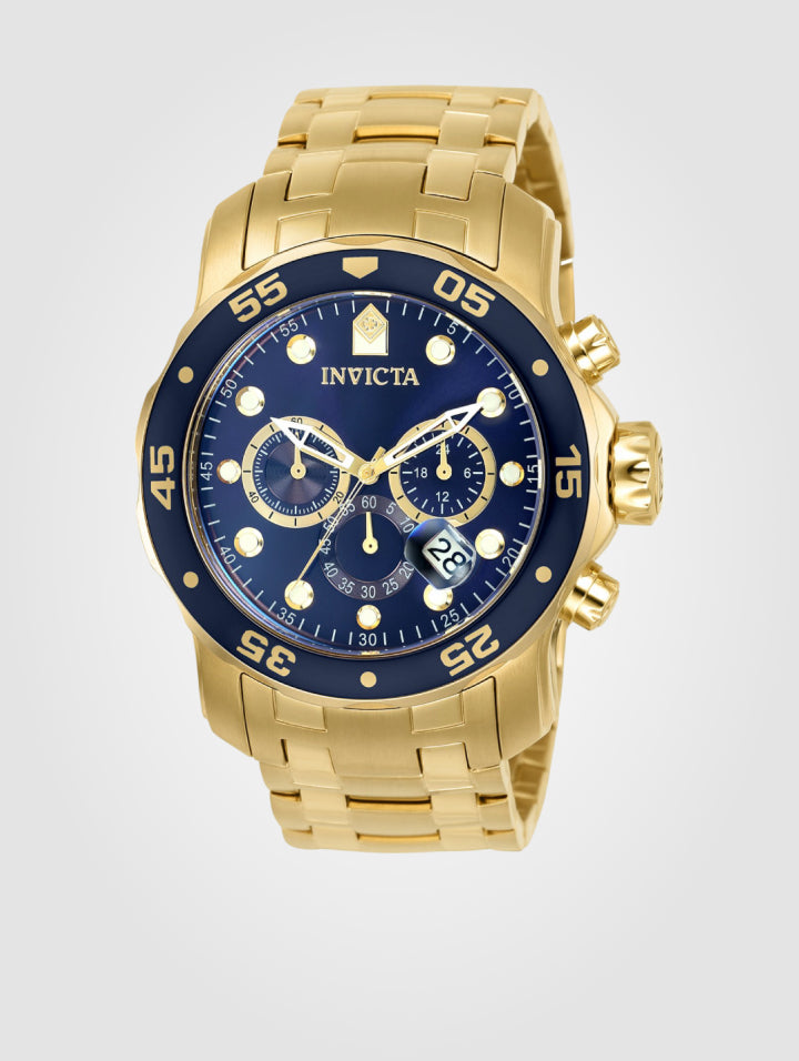 Reloj Invicta Pro Diver para hombre - 48 mm, Dorado. Azul (0073)