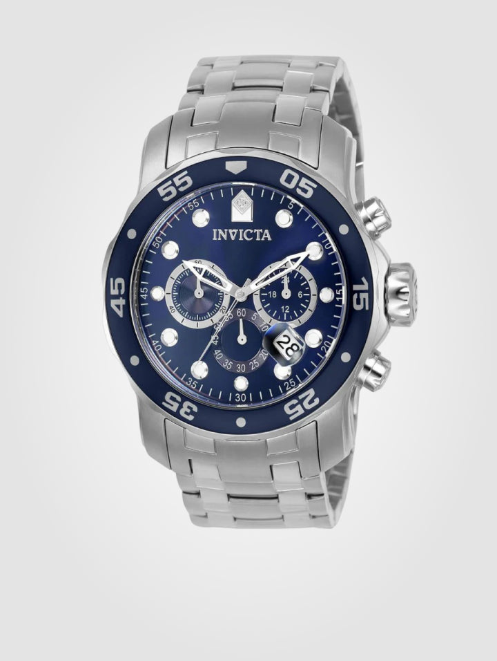 Reloj Invicta Pro Diver para hombre - 48 mm. Plateado. Azul (0070)