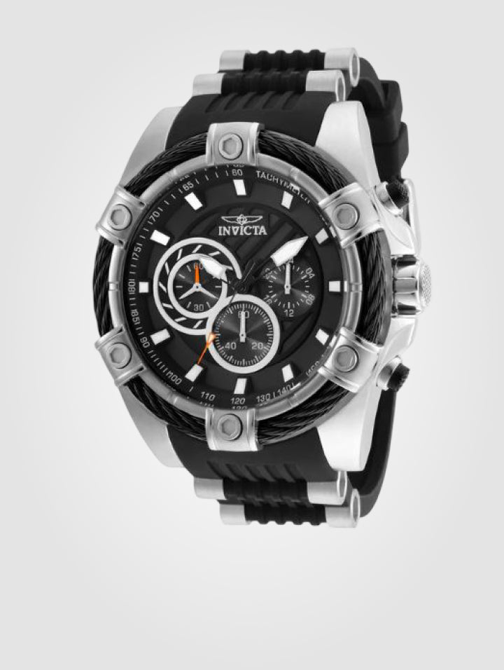 Reloj Invicta Bolt para hombre - 52 mm, Plateado. Negro (25523)