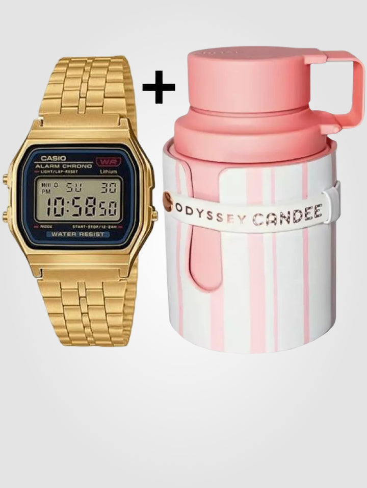 Casio Digital Ref A159WGEA-1  + Odyssey Candee 60ml