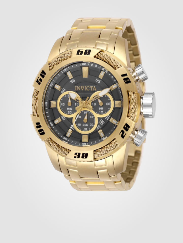 Invicta Speedway Ignition para hombre - 50 mm, dorado, acero (49122)