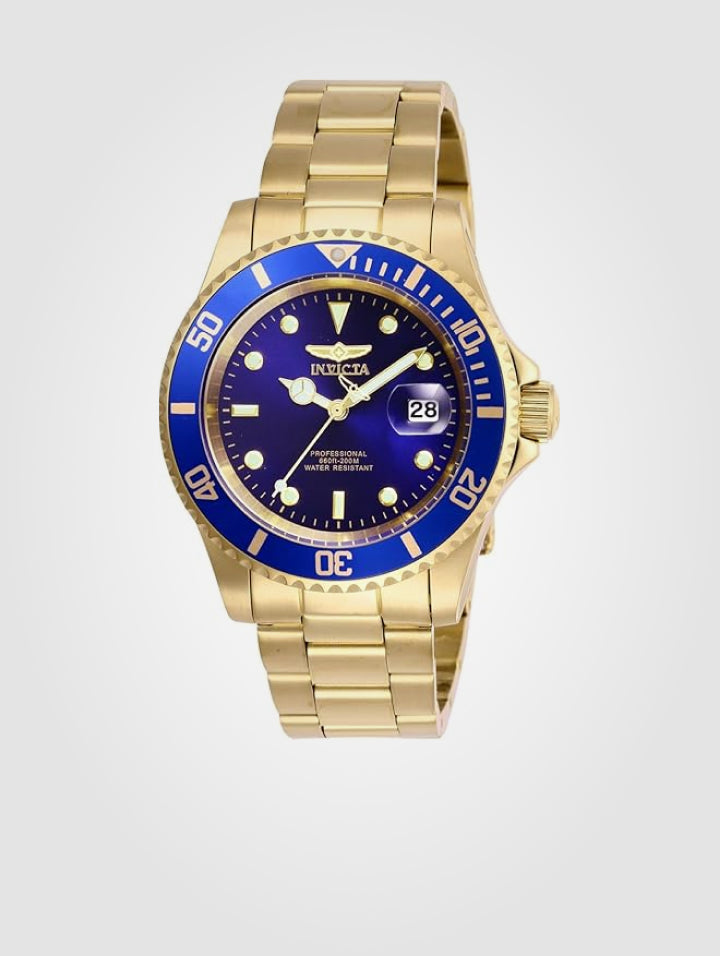 Reloj Invicta Pro Diver para hombre - 40 mm, Dorado. Azul (26974)