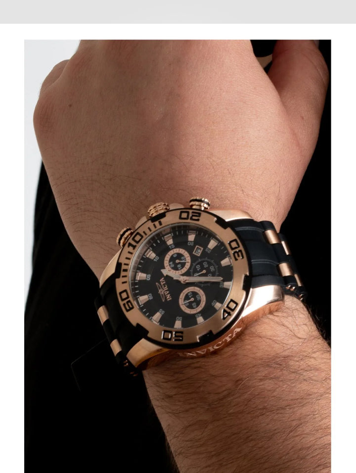 Reloj Invicta Pro Diver  - 50mm, Black, oro rosa (33939)