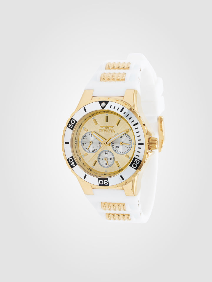 Reloj Invicta Aviator Women's - 38mm, Dorado, Blanco (37317)