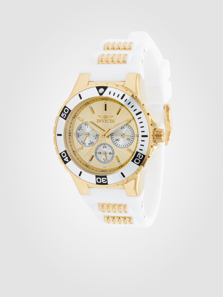 Reloj Invicta Aviator Women's - 38mm, Dorado, Blanco (37317)