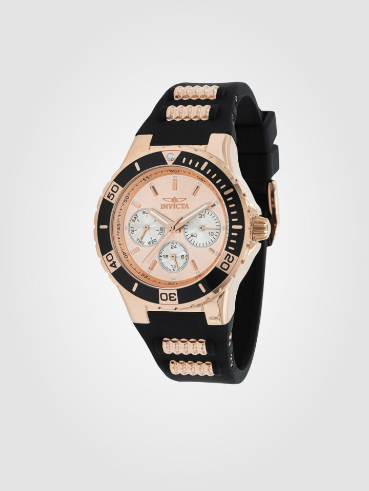 Reloj Invicta Aviator - 38mm, Oro Rosa, Negro (37318)