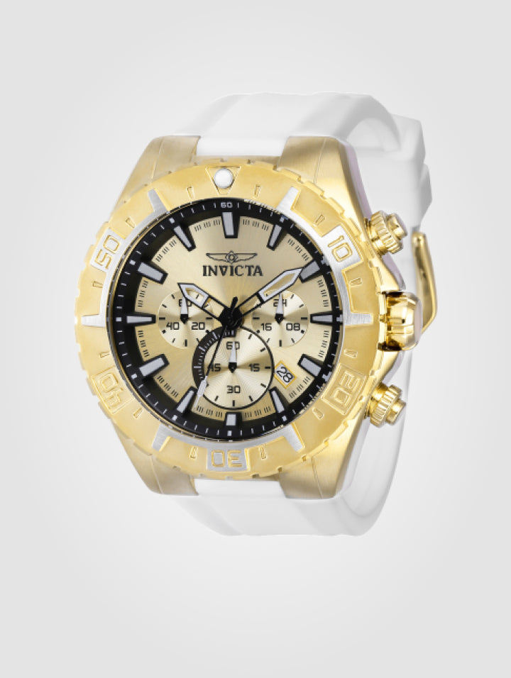 Reloj Invicta Aviator 37636 Blanco-Dorado