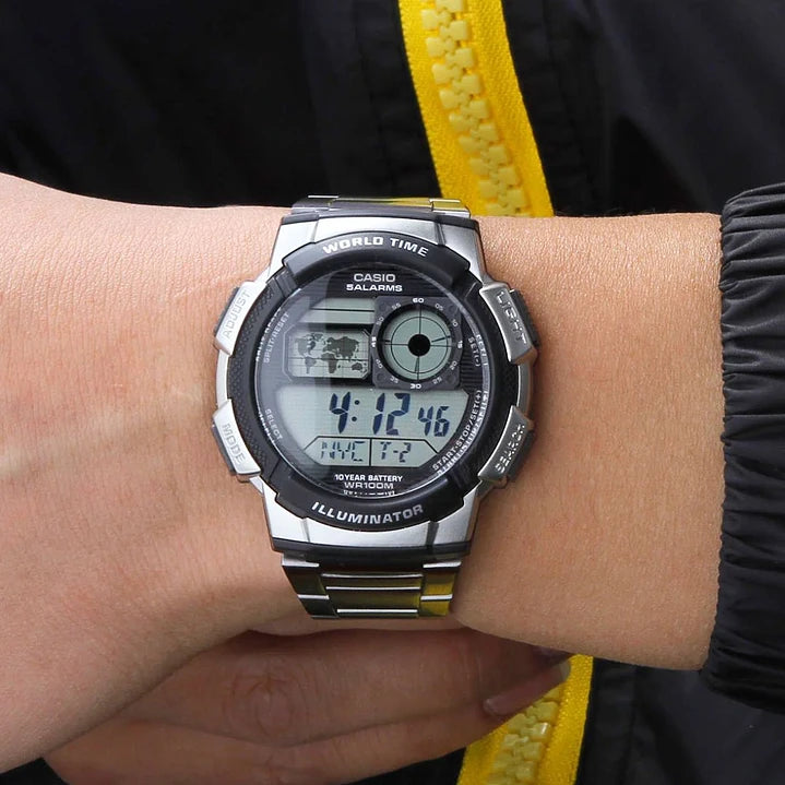 Reloj Casio Digital Para Hombre AE 1000WD-1AV - Plateado