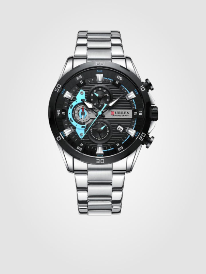 Curren 8402 para hombre, Acero Inoxidable-Resistente al agua