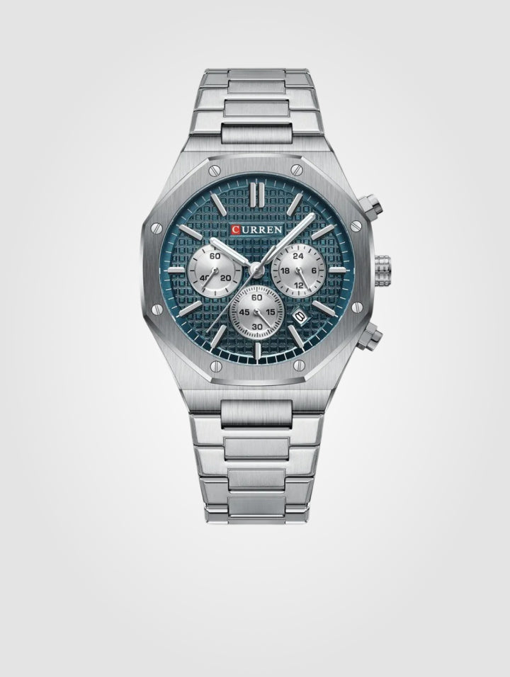 Reloj Curren 8440 para hombre , Azul- Acero Inoxidable  – Resistente al Agua