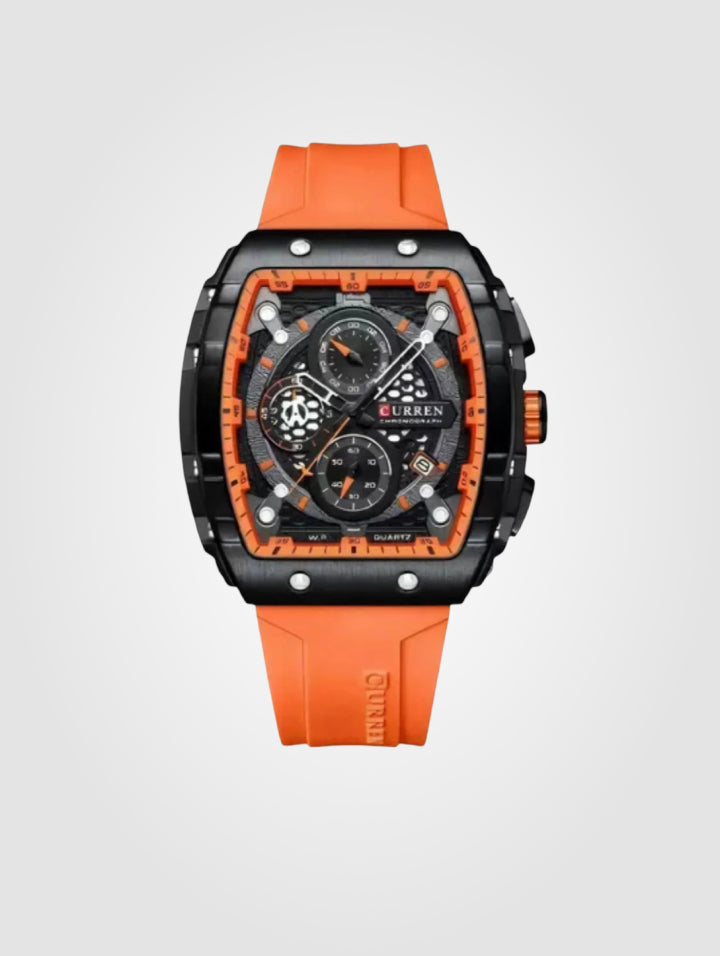 Reloj Curren Deportivo 8442  Naranja – Resistente al Agua para Hombre