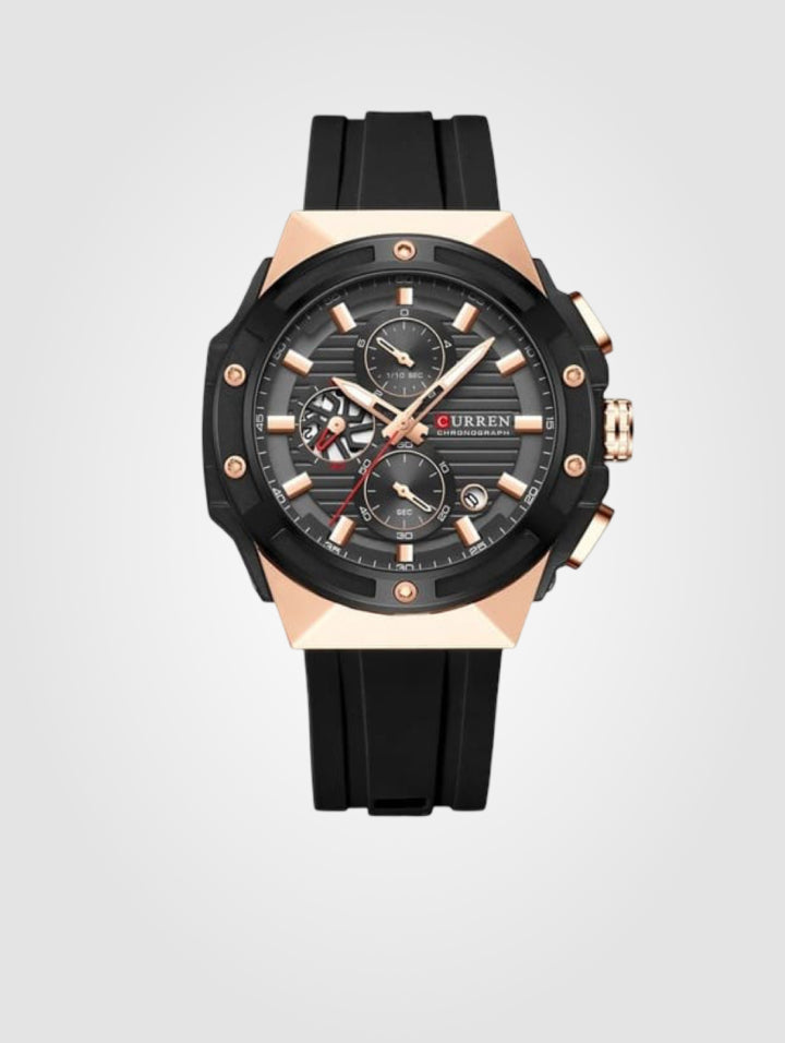 Reloj Curren Elegante 8462  Negro y Dorado – Resistente al Agua para Hombre