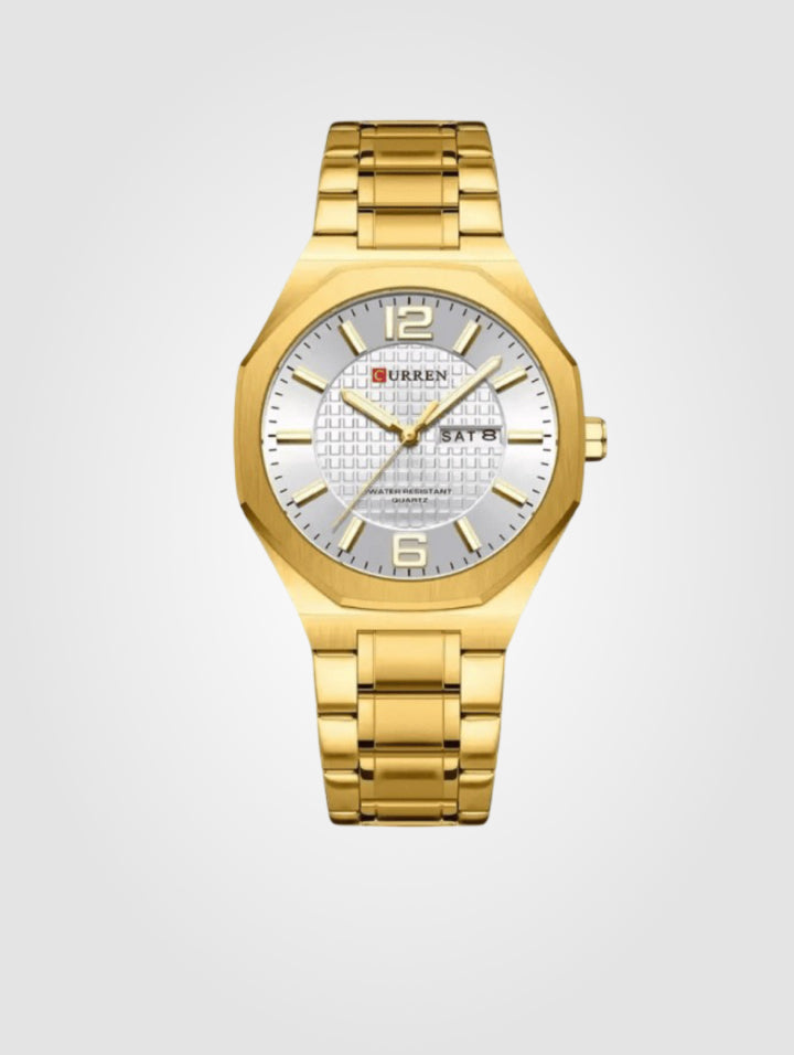 Reloj Curren 8476  para hombre Dorado, Acero Inoxidable  – Resistente al Agua