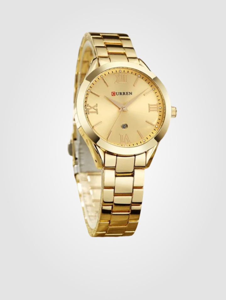 Reloj Curren 9007-Dorado para Mujer – Acero Inoxidable y Resistente al Agua