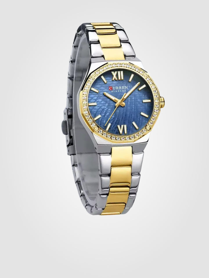 Reloj Curren 9103-Bicolor-Azul para Mujer – Acero Inoxidable y Resistente al Agua