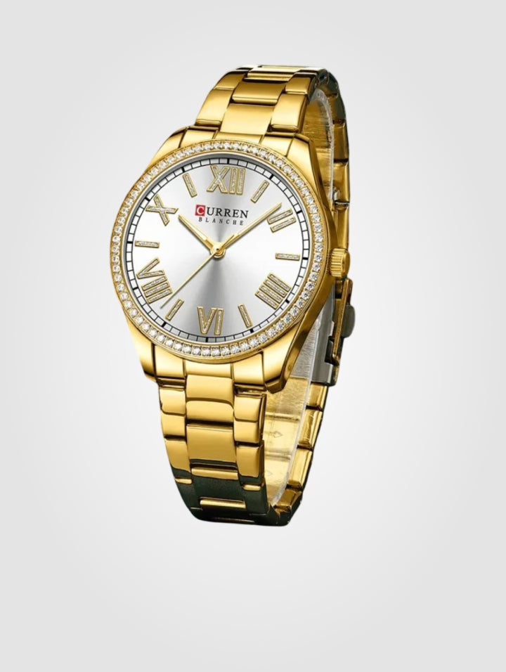 Reloj Curren 9088-Dorado para Mujer – Acero Inoxidable y Resistente al Agua