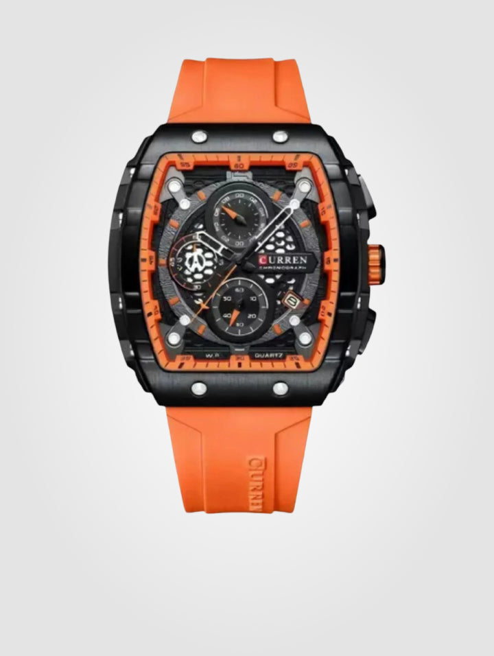 Reloj Curren Deportivo 8442  Naranja – Resistente al Agua para Hombre
