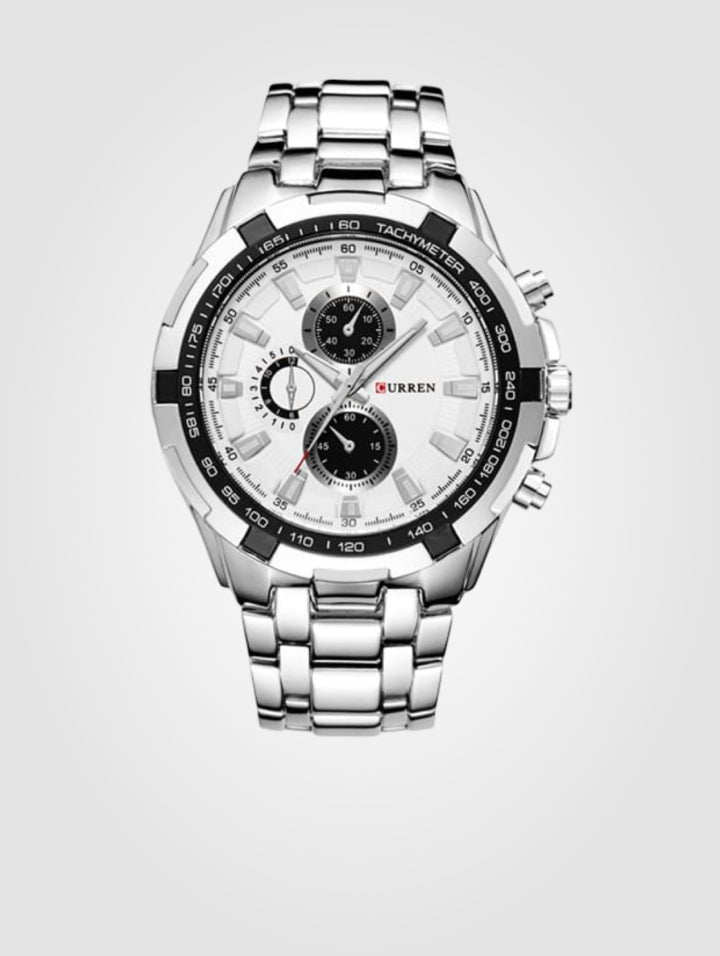 Reloj Curren 8023 Plata-Blanco (Subesferas Decorativas)