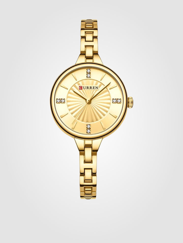 Curren 9097-Dorado para Mujer – Resistente al Agua