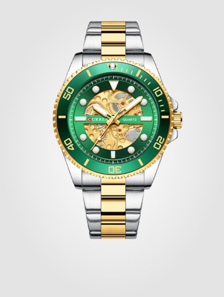 Curren 8412 Clásico - Esqueleto, Cuarzo - Acero Inoxidable