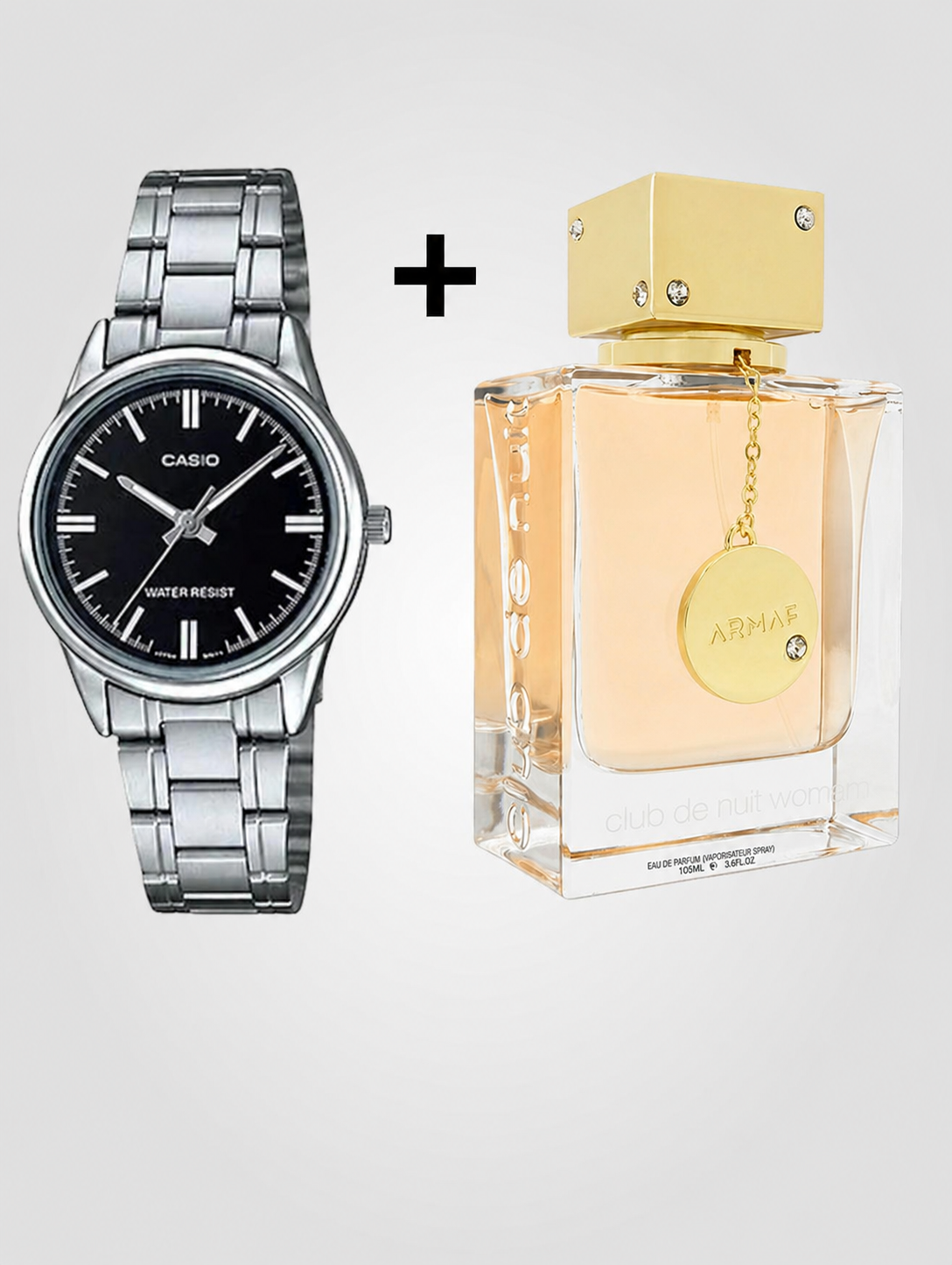 Casio LTP V005D-1A + Armaf Club De Nuit 105 ml