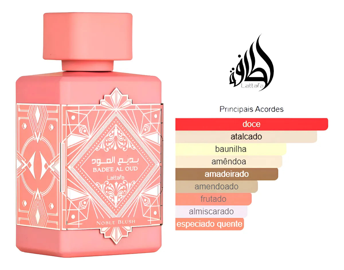 Lattafa Bade'e Al Oud Noble Blush – Eau de Parfum 100 ml para Mujer