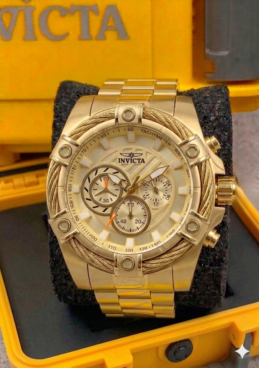 Invicta Bolt Ace para hombre - 52 mm, dorado (49815)