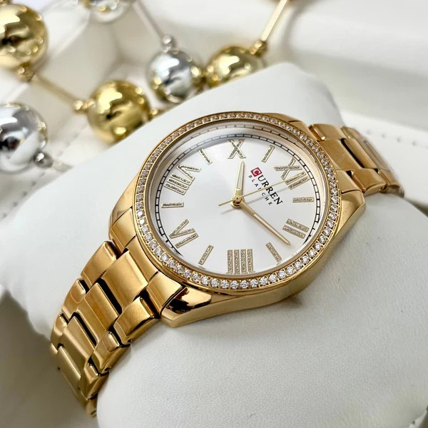 Reloj Curren 9088-Dorado para Mujer – Acero Inoxidable y Resistente al Agua