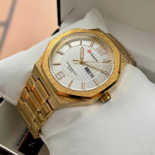 Reloj Curren 8476  para hombre Dorado, Acero Inoxidable  – Resistente al Agua