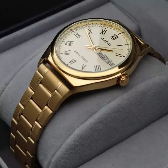 Reloj Casio Ref MTPV006D-9B Dorado-Negro