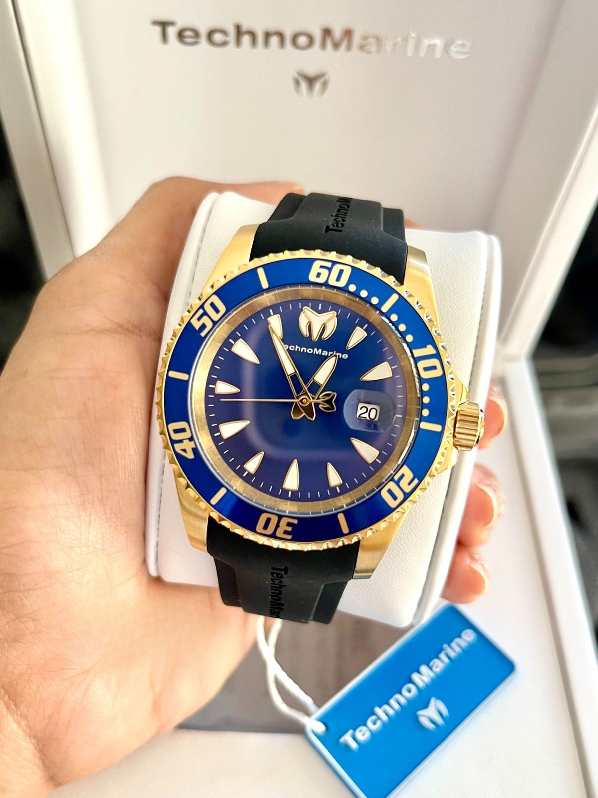 Reloj Technomarine Manta Tm-220115 Negro-Dorado-azul