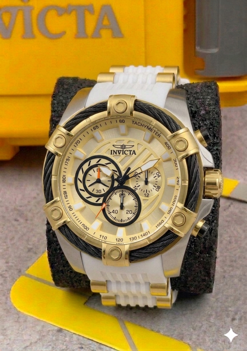 Reloj Invicta Bolt para hombre - 52 mm, Blanco (25528)