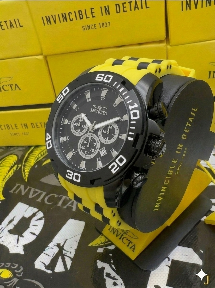 Reloj Invicta Pro Diver para hombre - 48 mm, Amarillo. Negro (44548)