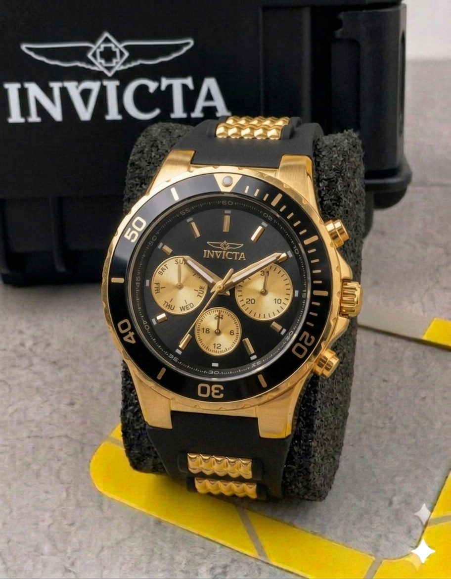 Reloj Invicta Aviator - 38mm, Gold, Black (37319)