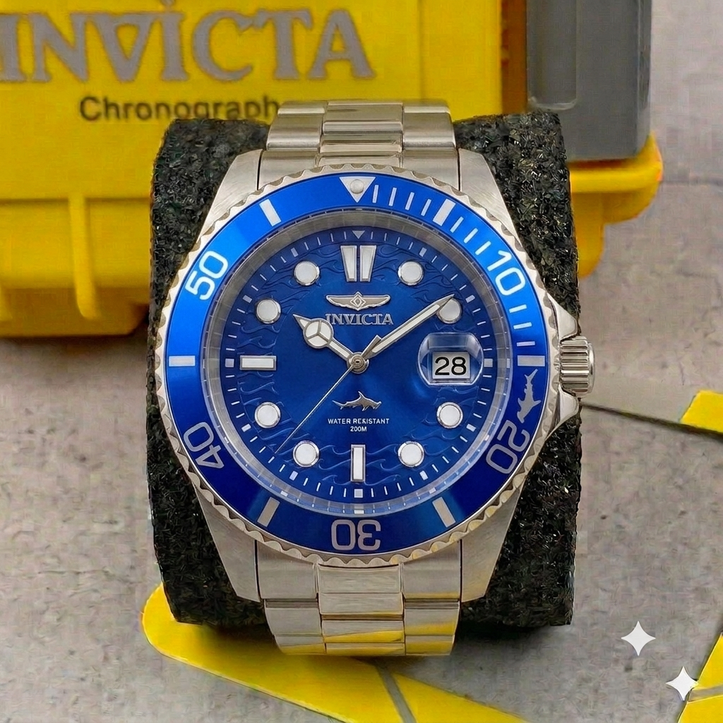 Reloj Invicta Pro Diver para hombre - 42 mm, Plateado. Azul (50827)