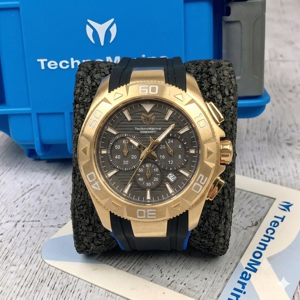 Reloj TechnoMarine UF6 para hombre - 48 mm, Negro, azul (TM-622004)