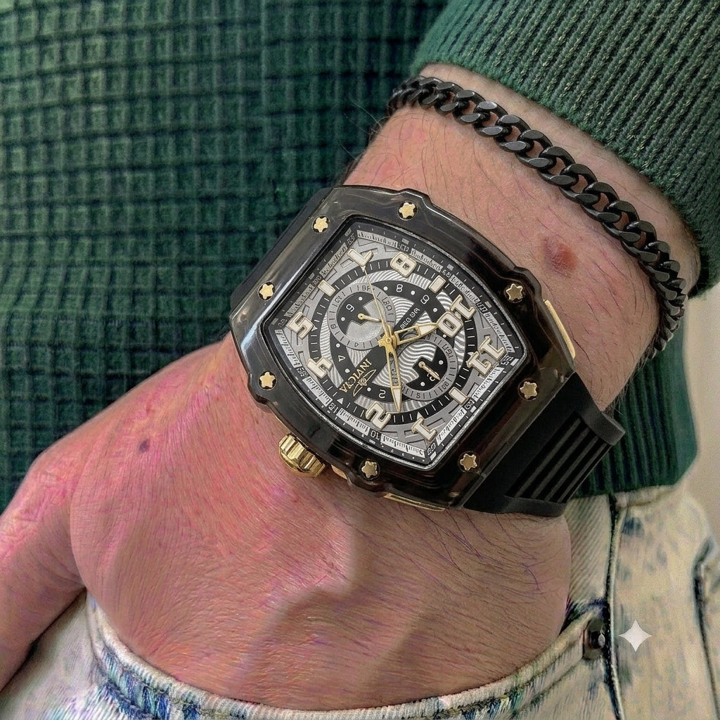 Invicta Racing Cyclone para hombre - 48.5 mm. Negro (48715)