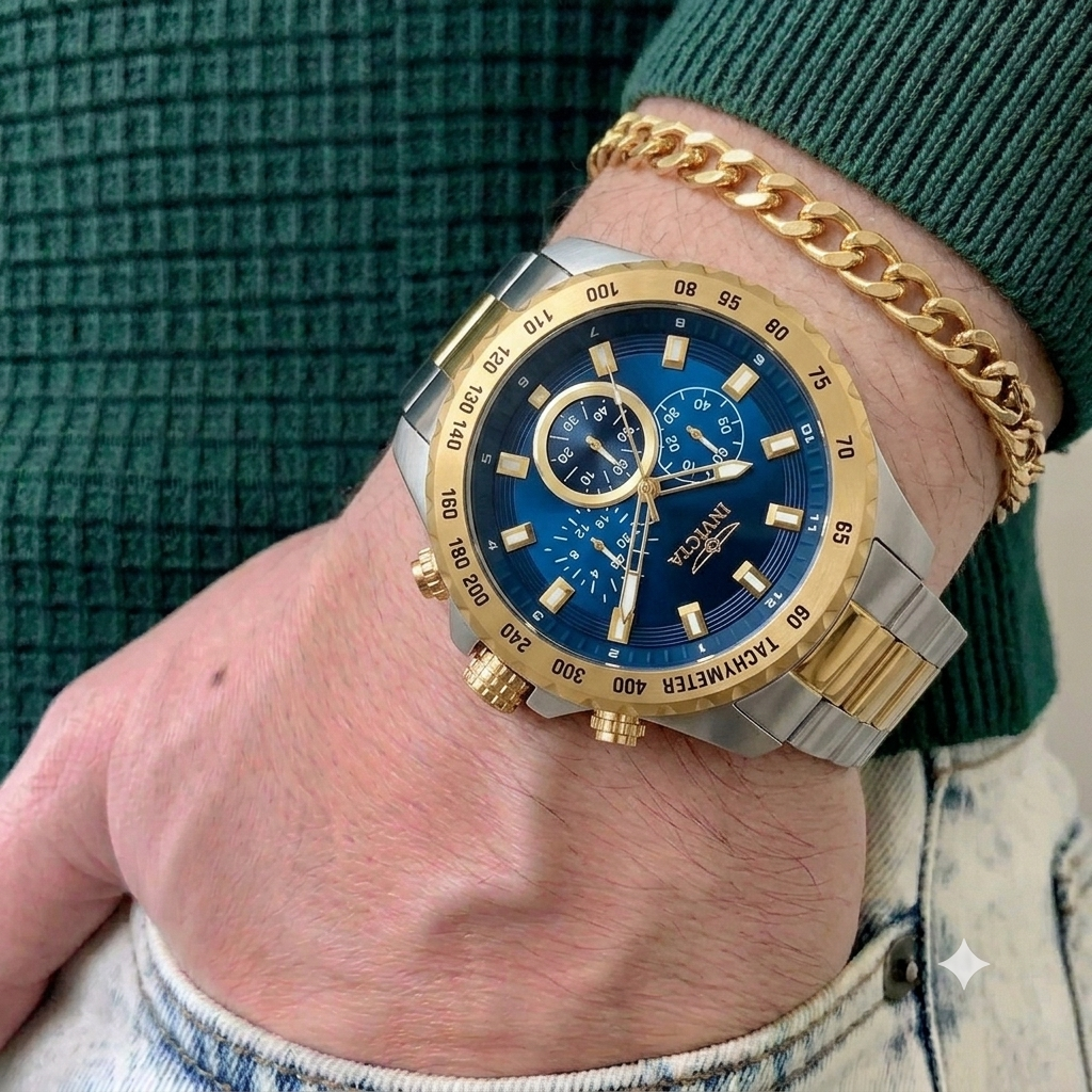 Reloj Invicta Speedway para hombre -48 mm, Bicolor - Azul (24214)