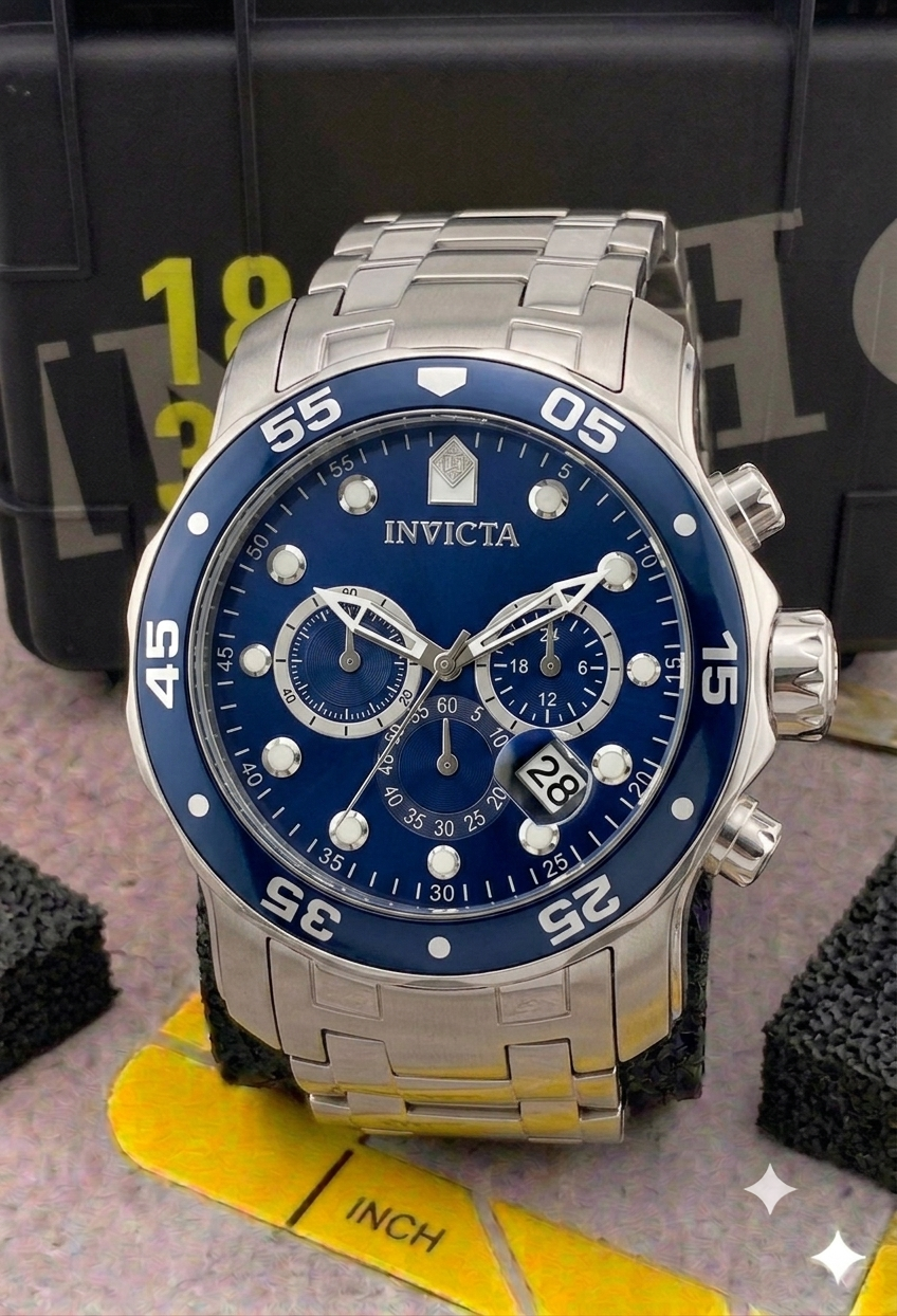 Reloj Invicta Pro Diver para hombre - 48 mm. Plateado. Azul (0070)